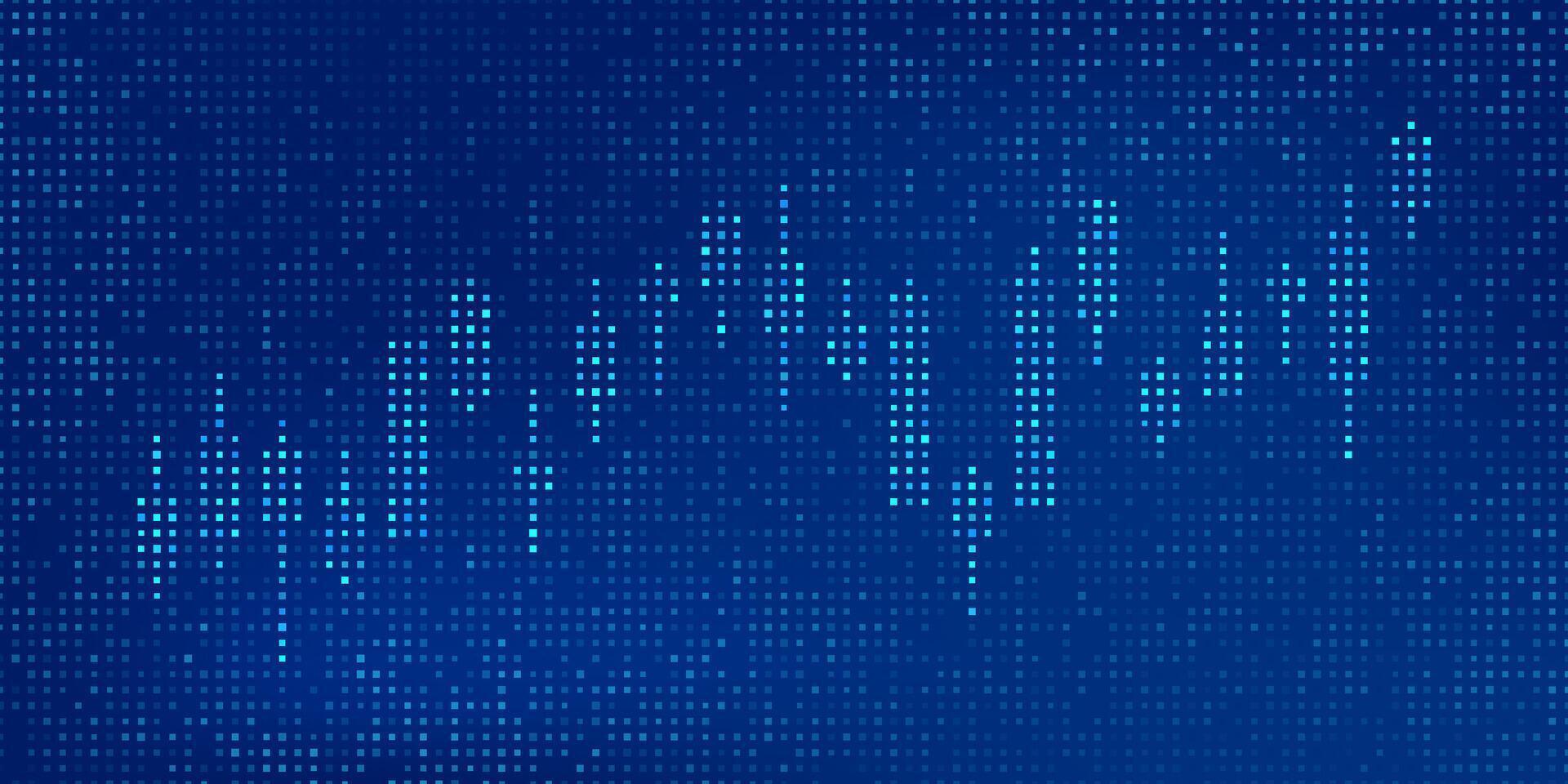 digital candle stick chart pattern on blue background. stock market, share market, financial, cryptocurrency, trading vector