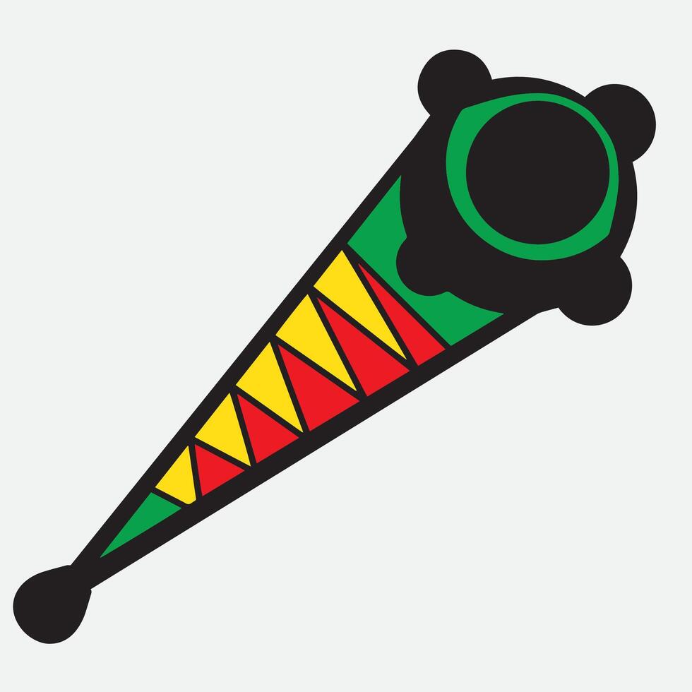 color new year trumpet icon vector