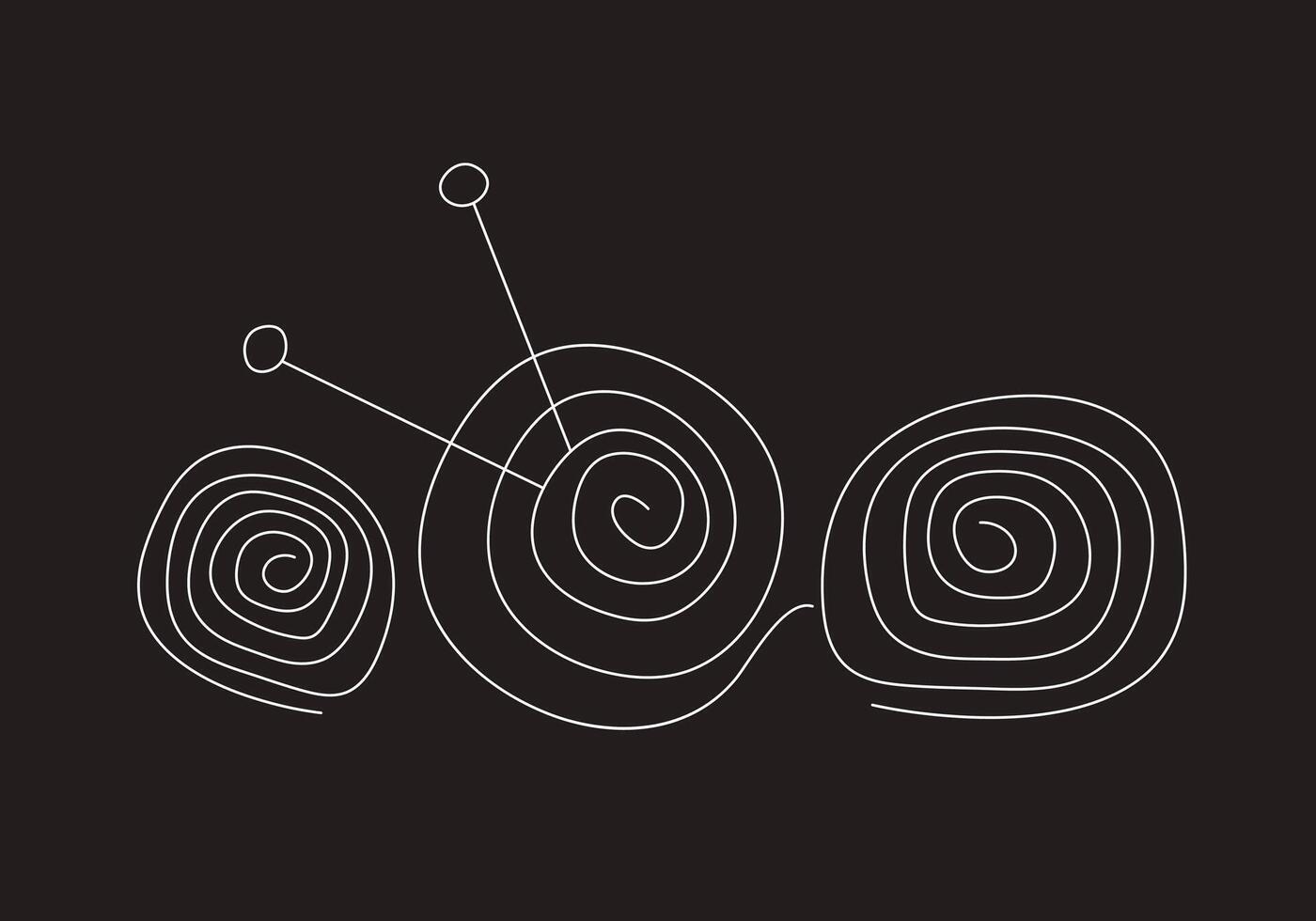 Handmade. Abstract balls of wool. Threads in a skein, knitting needles. Handmade, linear icon, drawing. Illustration on an isolated background. vector