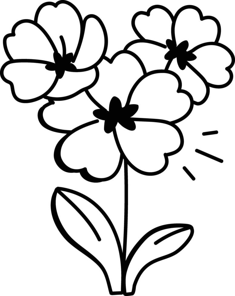 A doodle style icon of primrose vector