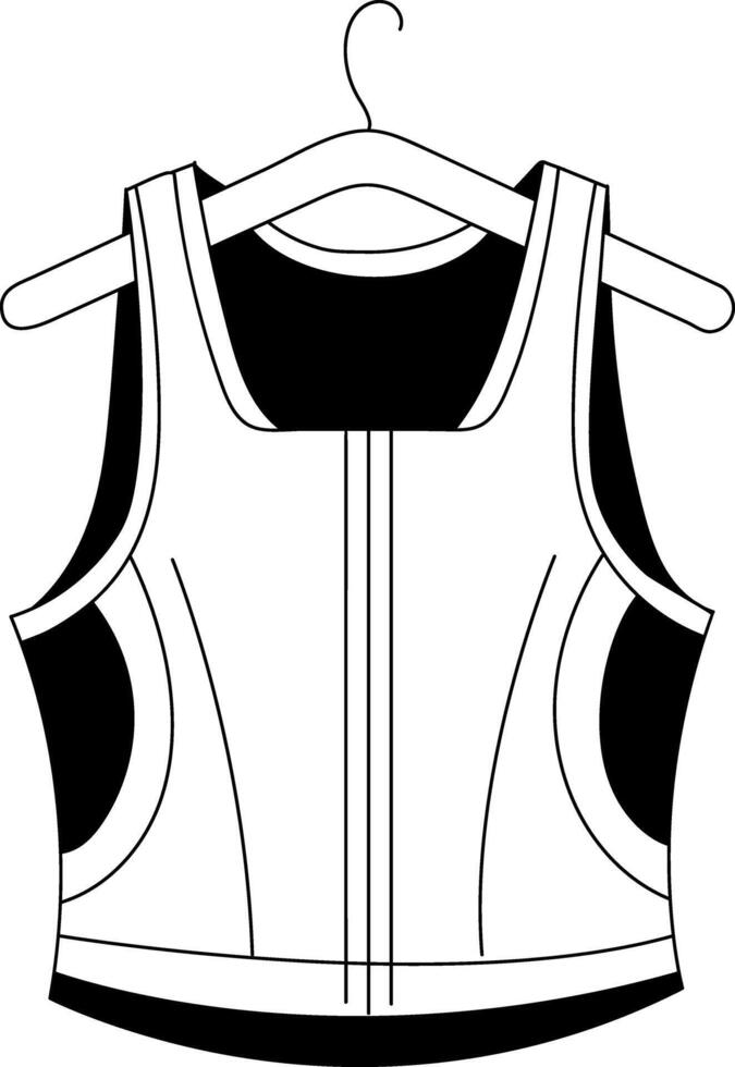 Sports vest illustration in hand drawn style vector