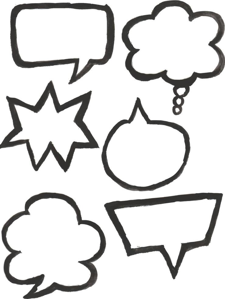 Chat bubbles hand drawn watercolour clipart vector