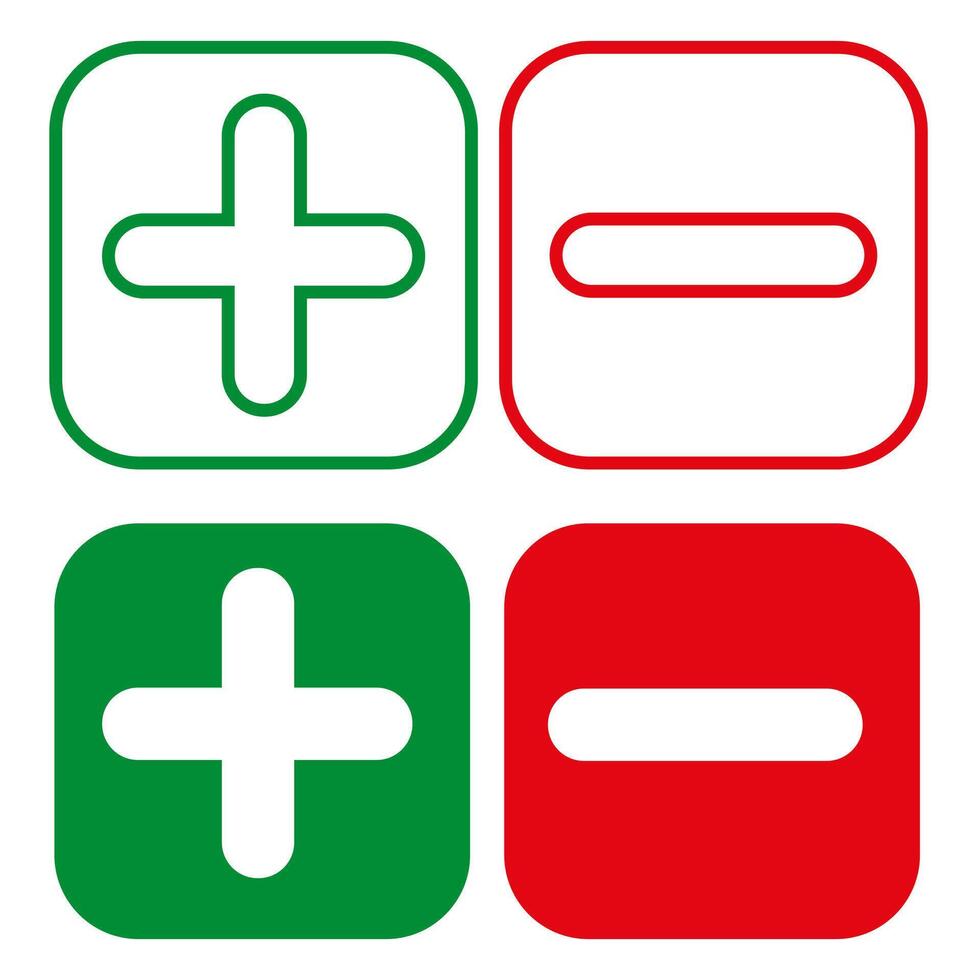 Set of checkmarks in square shapes. Buttons for voting, selecting elections. OK sign and X icon. vector