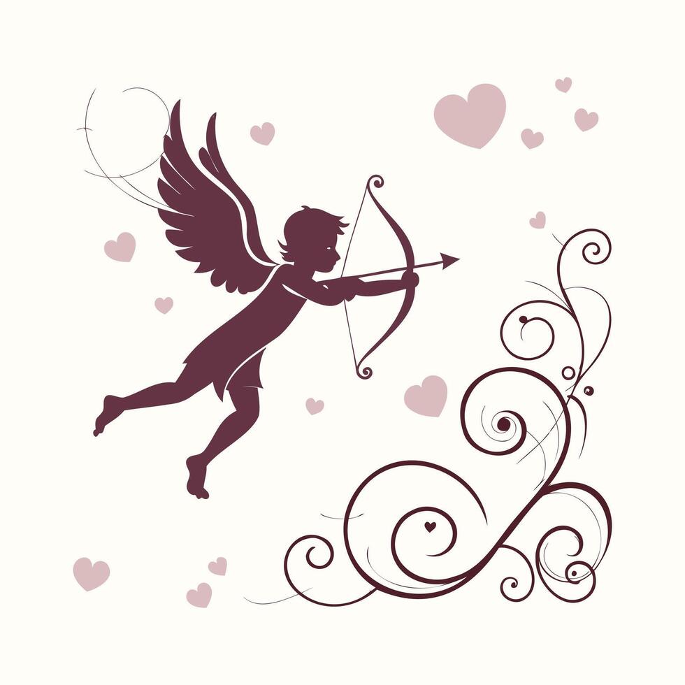 Valentines Day Cupid Illustration vector