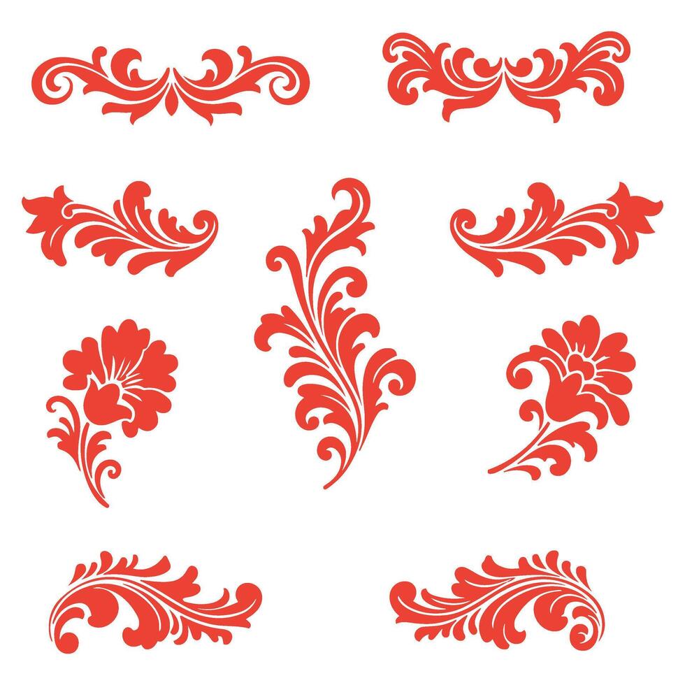 Flourish Swirl Ornamental Elements for Unique Branding vector