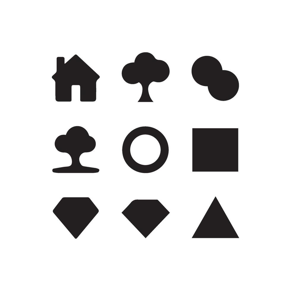Camera and Light Bulb Black Silhouette Icon Set vector