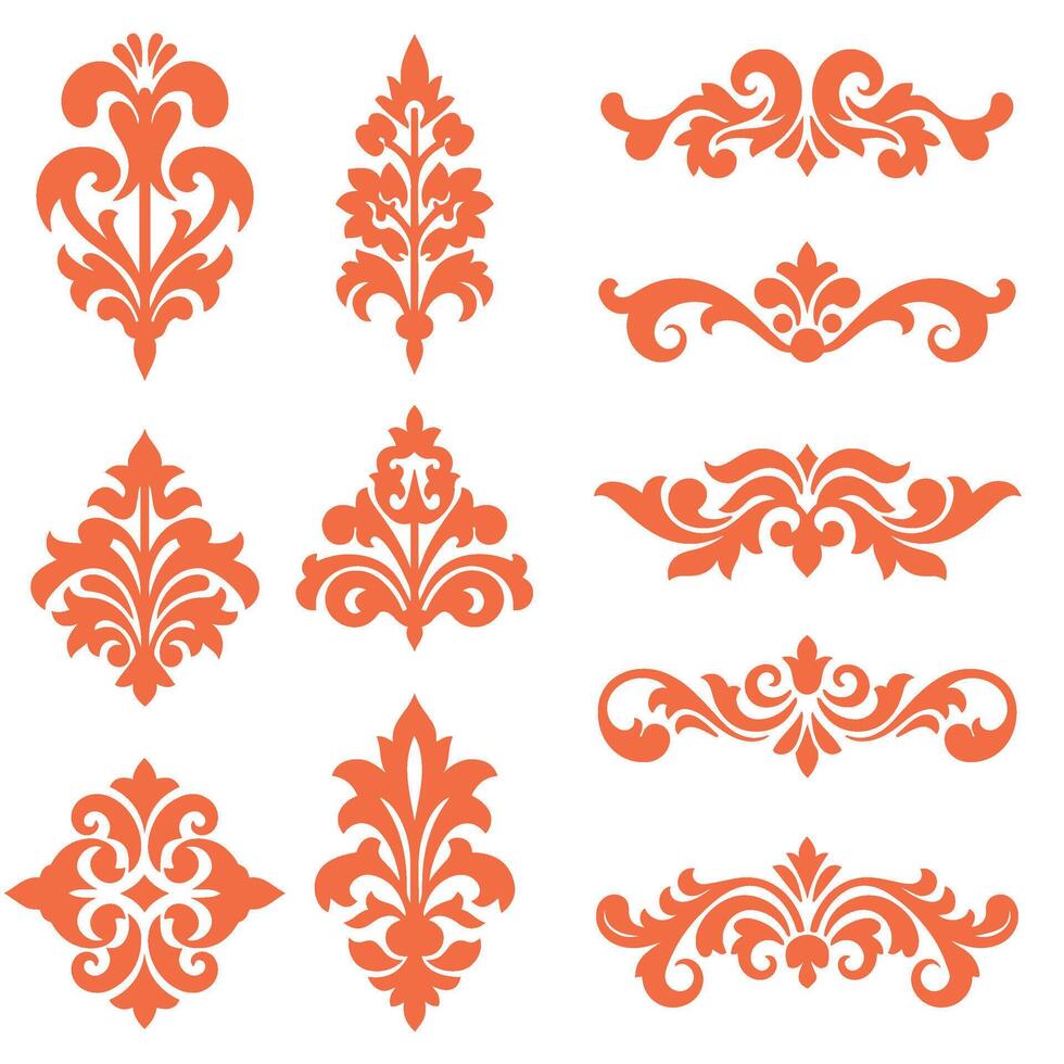 Diverse Festive Decoration Icons for Stylish Ornament Patterns vector