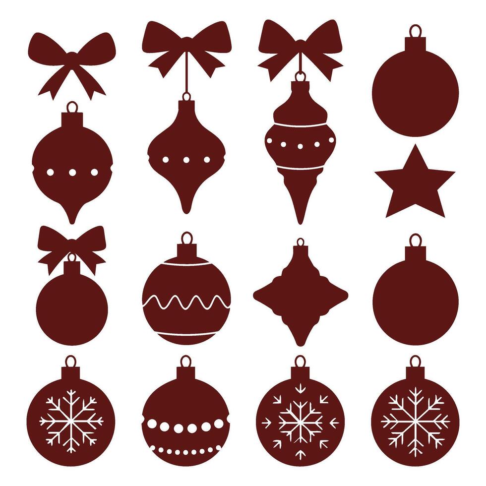 Sophisticated Ornament Festive Decorations for Creative Use vector