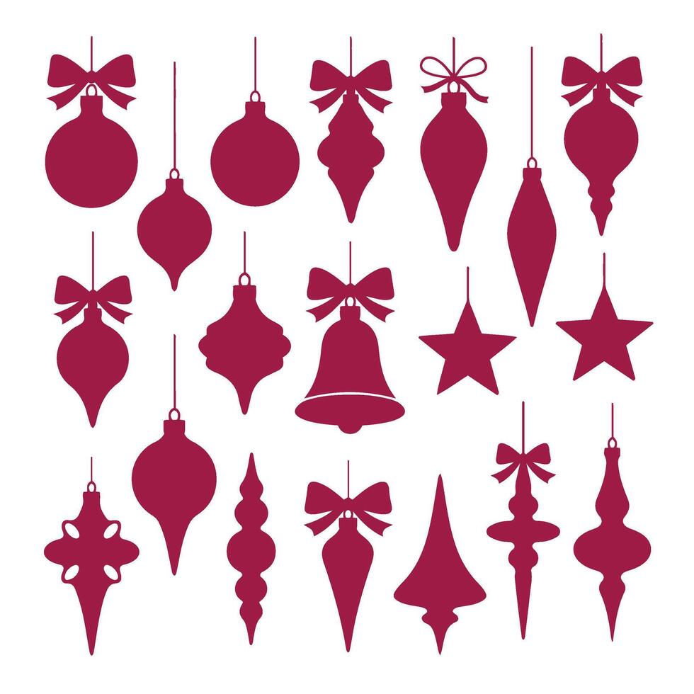 Festive Decorations Set with Ornamental Elegance vector