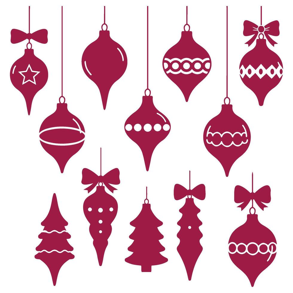Diverse Collection of Very Style Festive Ornament Decorations vector