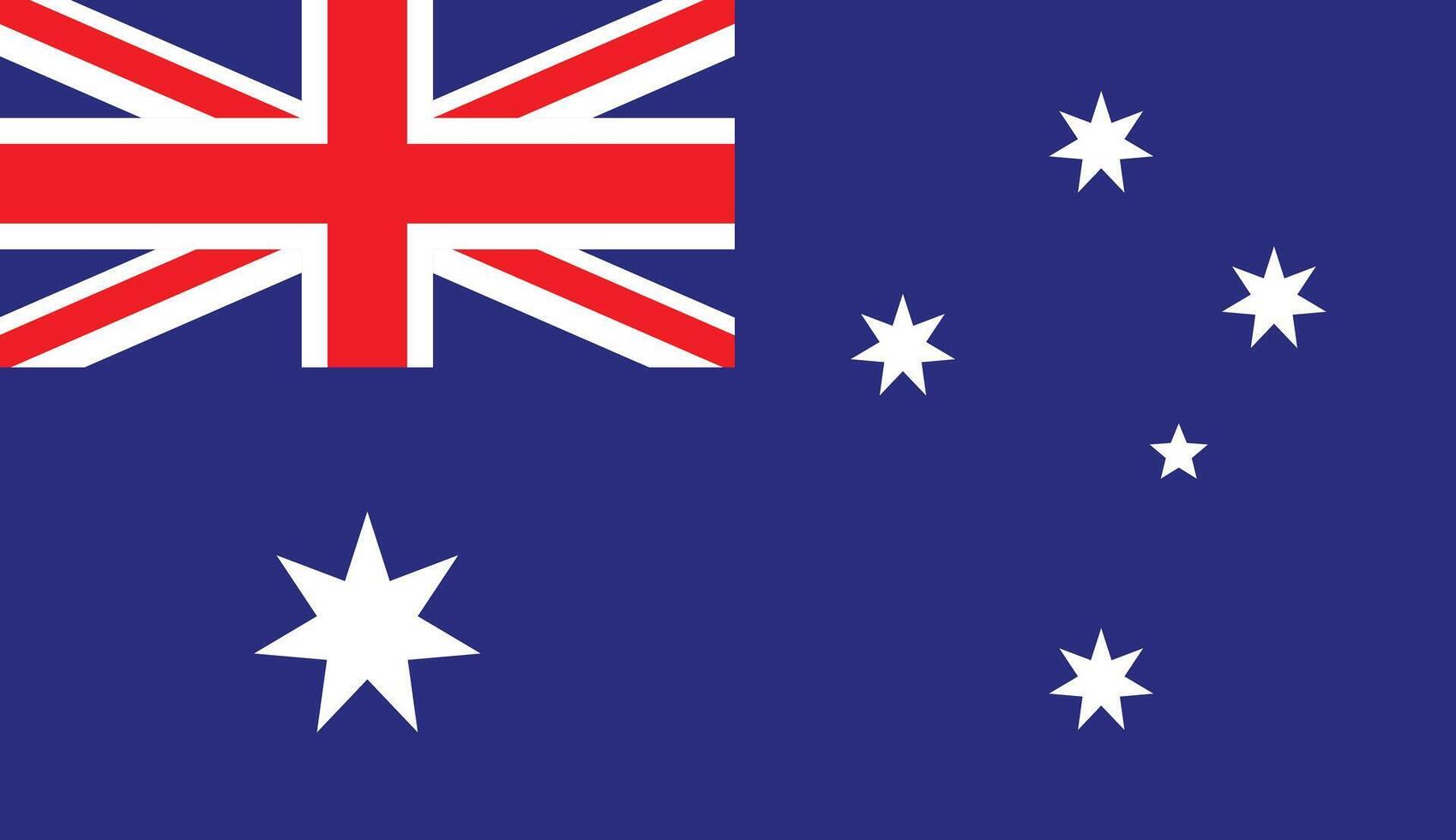 Australia flag icon, National Flag of Australia. The official ratio Flag icon. Standard color. Standard size. A rectangular flag. vector