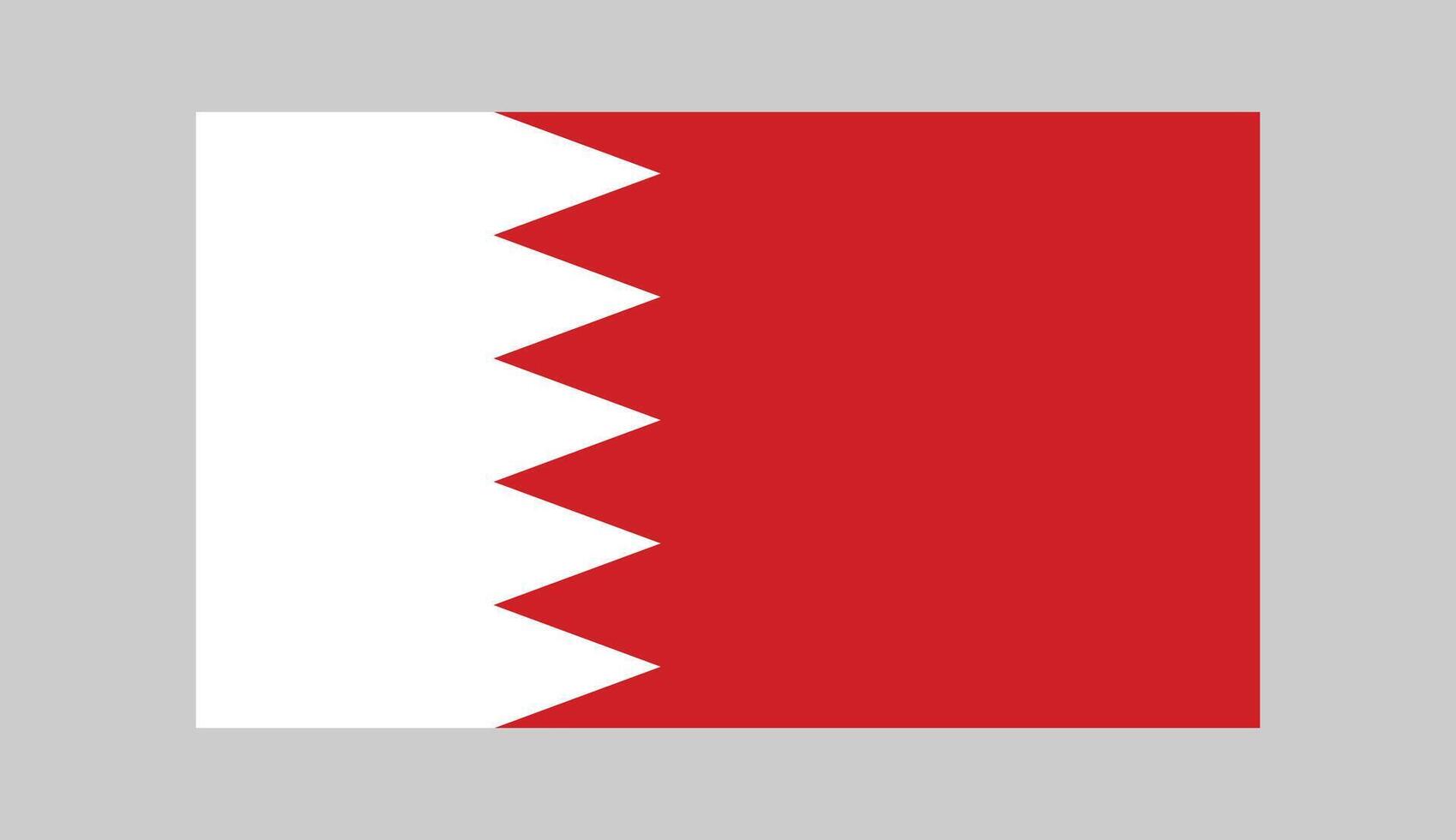 Flag of Bahrain, Bahrain National Flag icon. Isolated on Grey Background. vector