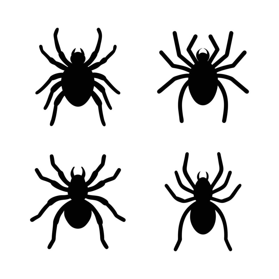 Black Spider Silhouette vector