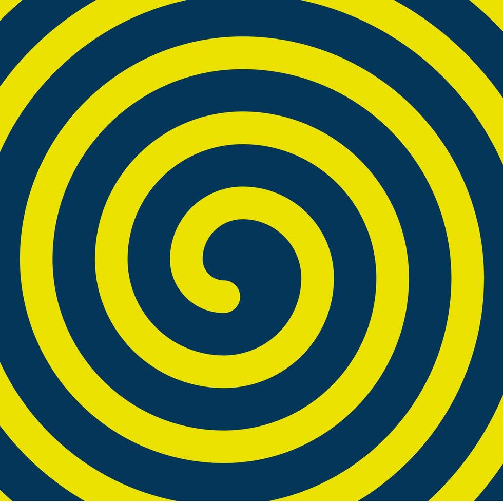 Abstract Yellow and Dark Blue Spiral Pattern Background vector