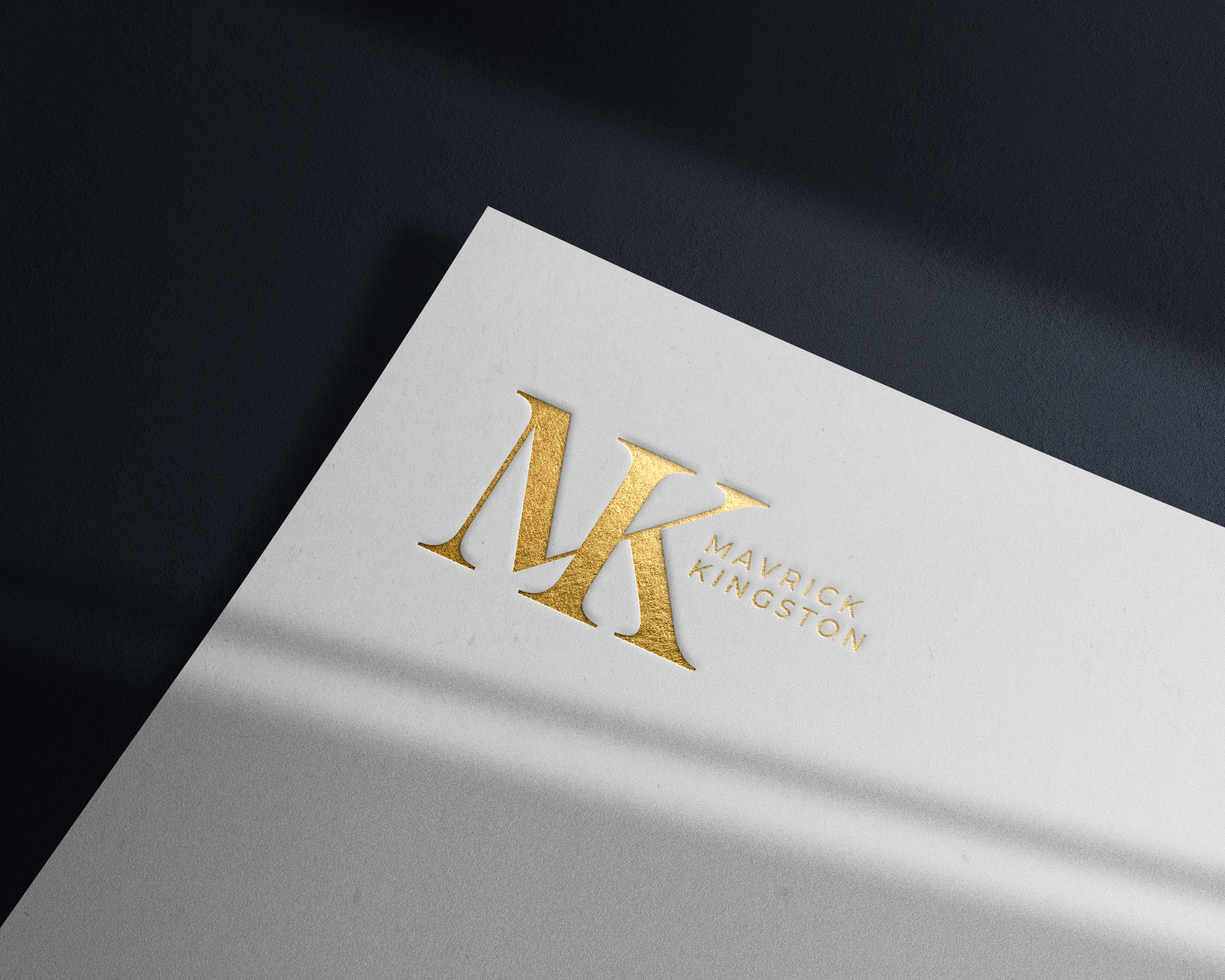Elegant logo mockup on a white paper with shadow overlay psd