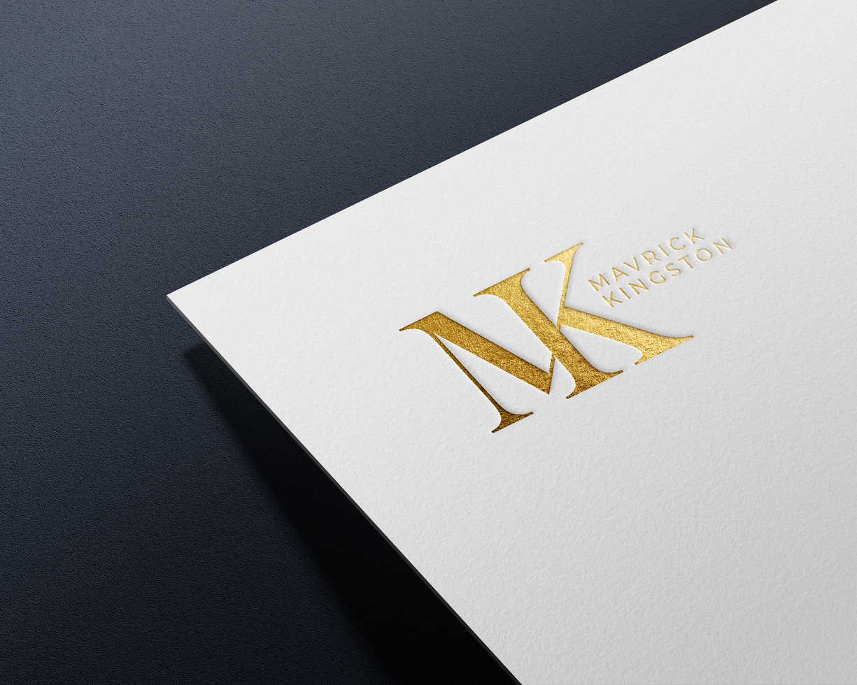 Premium logo mockup on a white paper psd