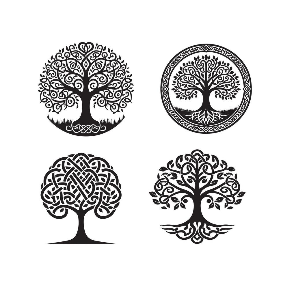 The Immortal Tree silhouette vector