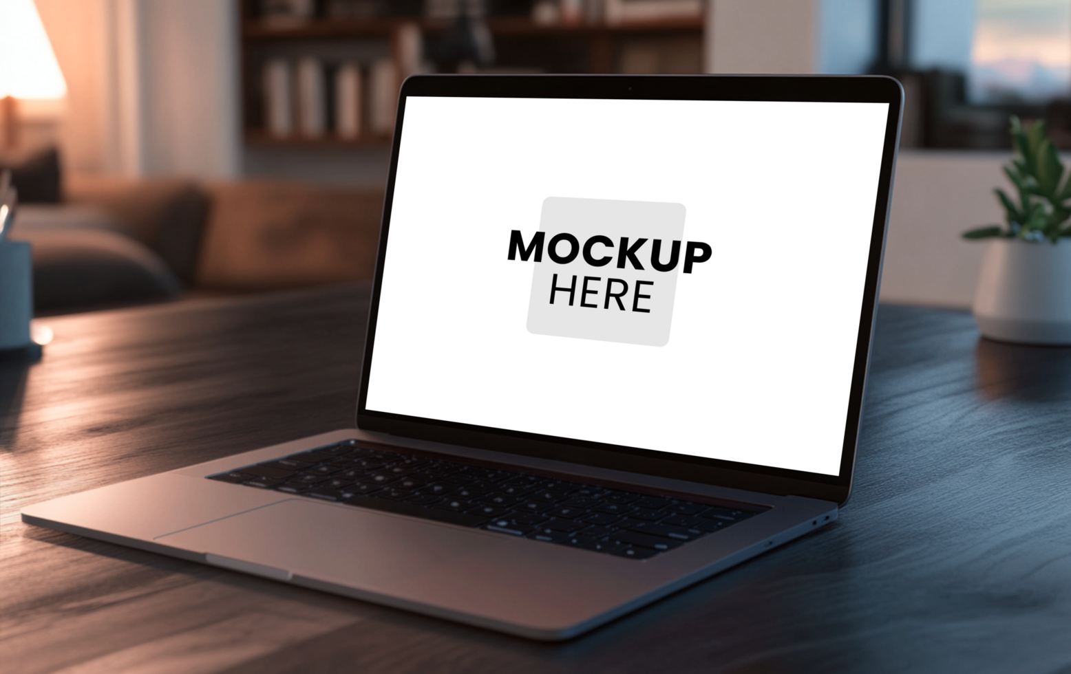 Clean editable laptop screen mockup, ideal for professional presentations psd