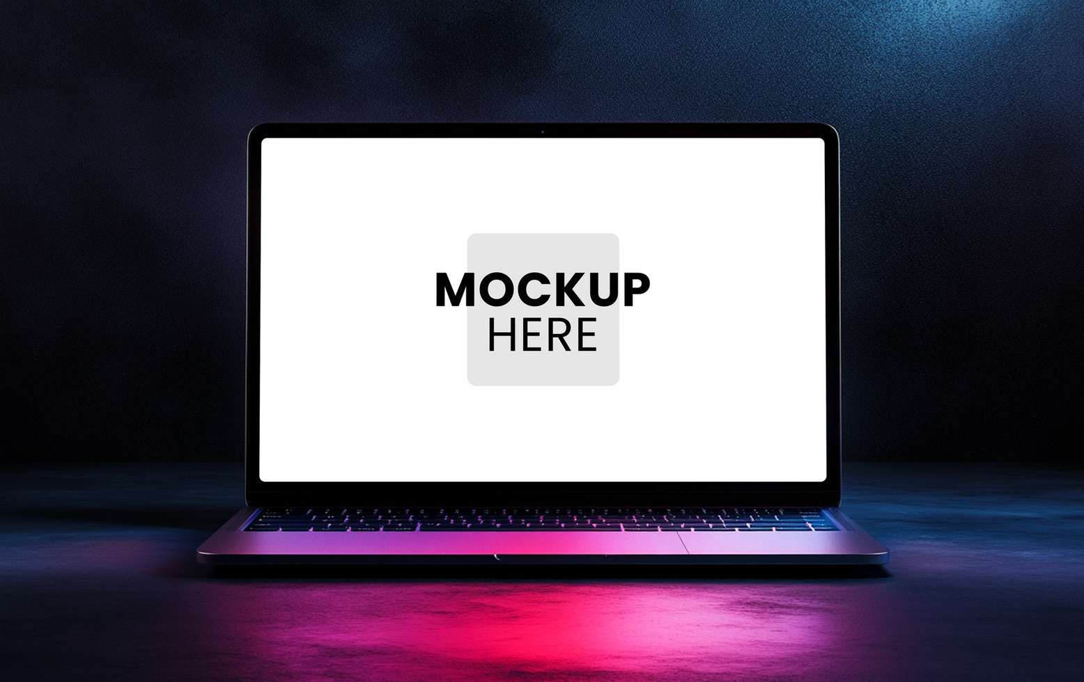 Creative laptop mockup, front-facing screen, ideal for product demo psd