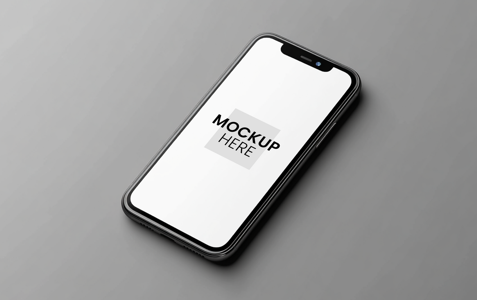 Minimalist mobile template, blank customizable screen, professional design for UI showcases psd