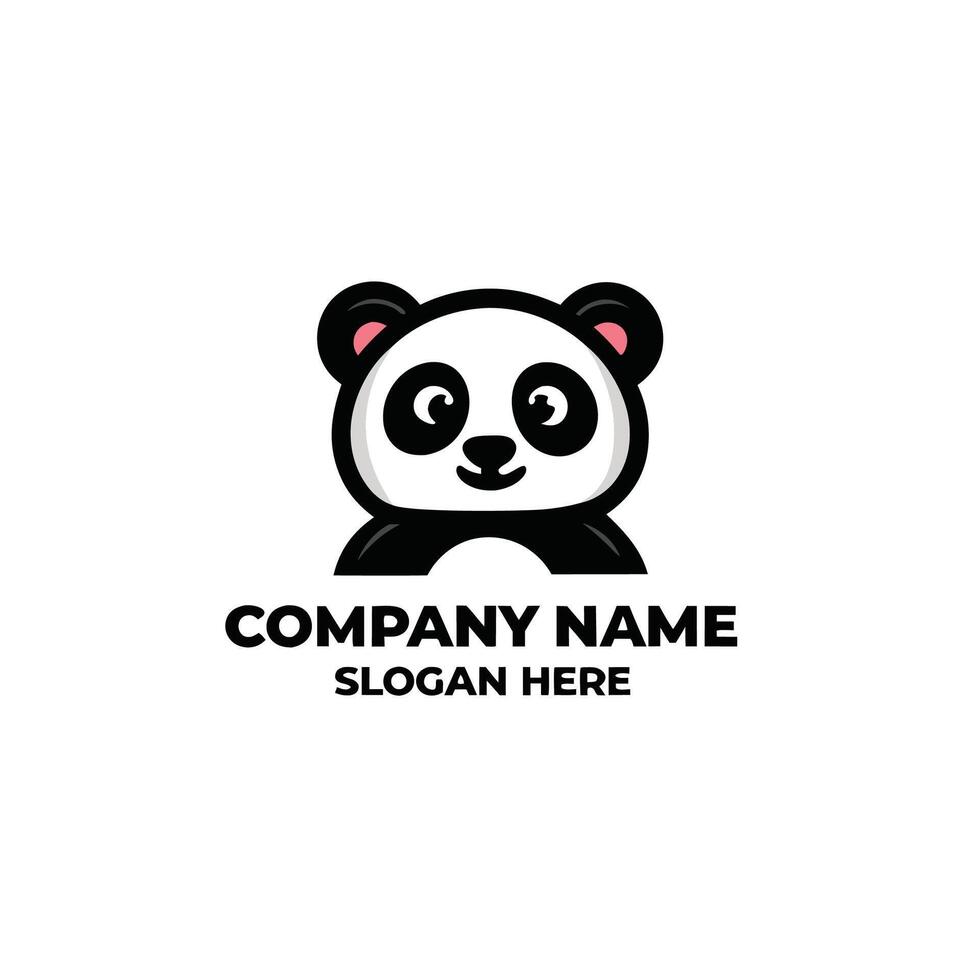 panda bear template vector