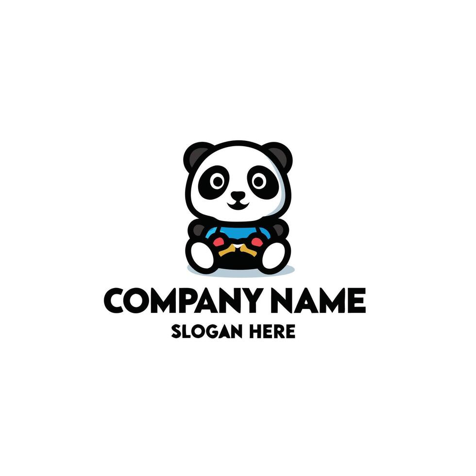 panda bear logo design template vector