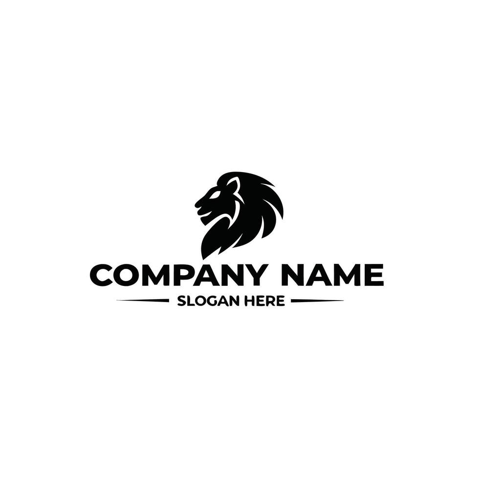 lion head logo template art vector