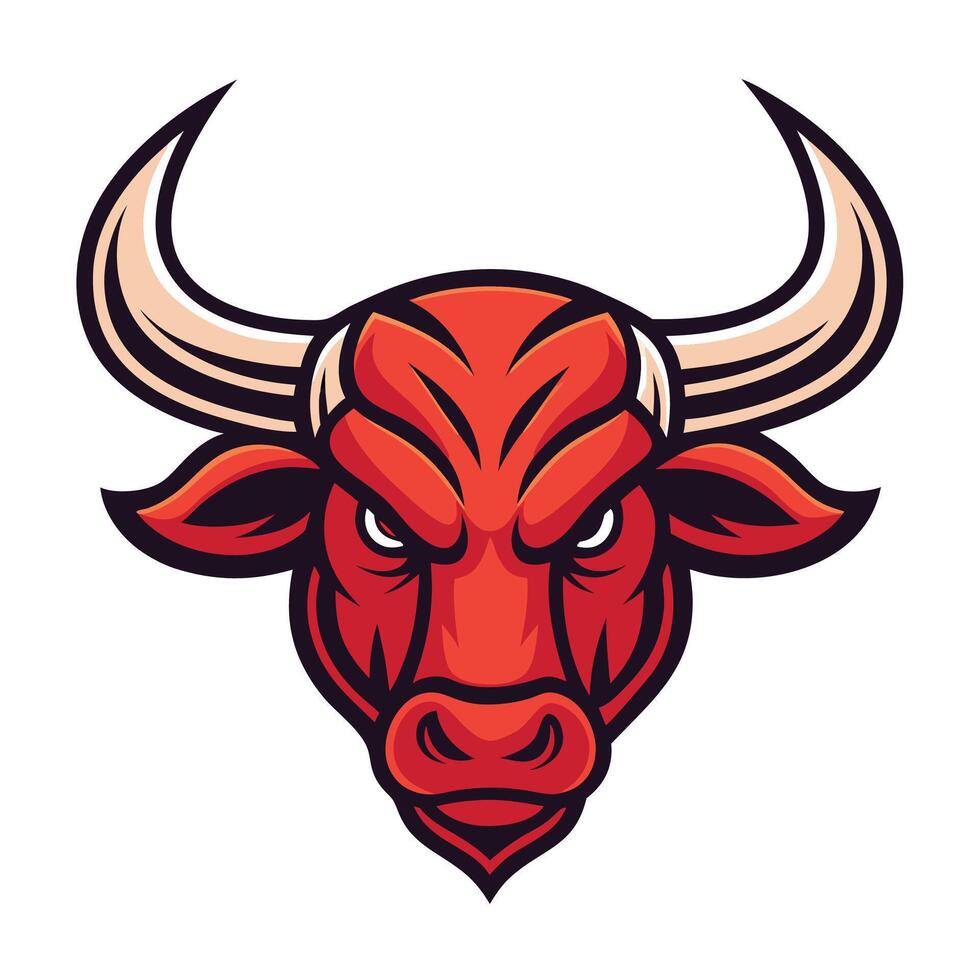 bull head mascot mascot head illustration vector