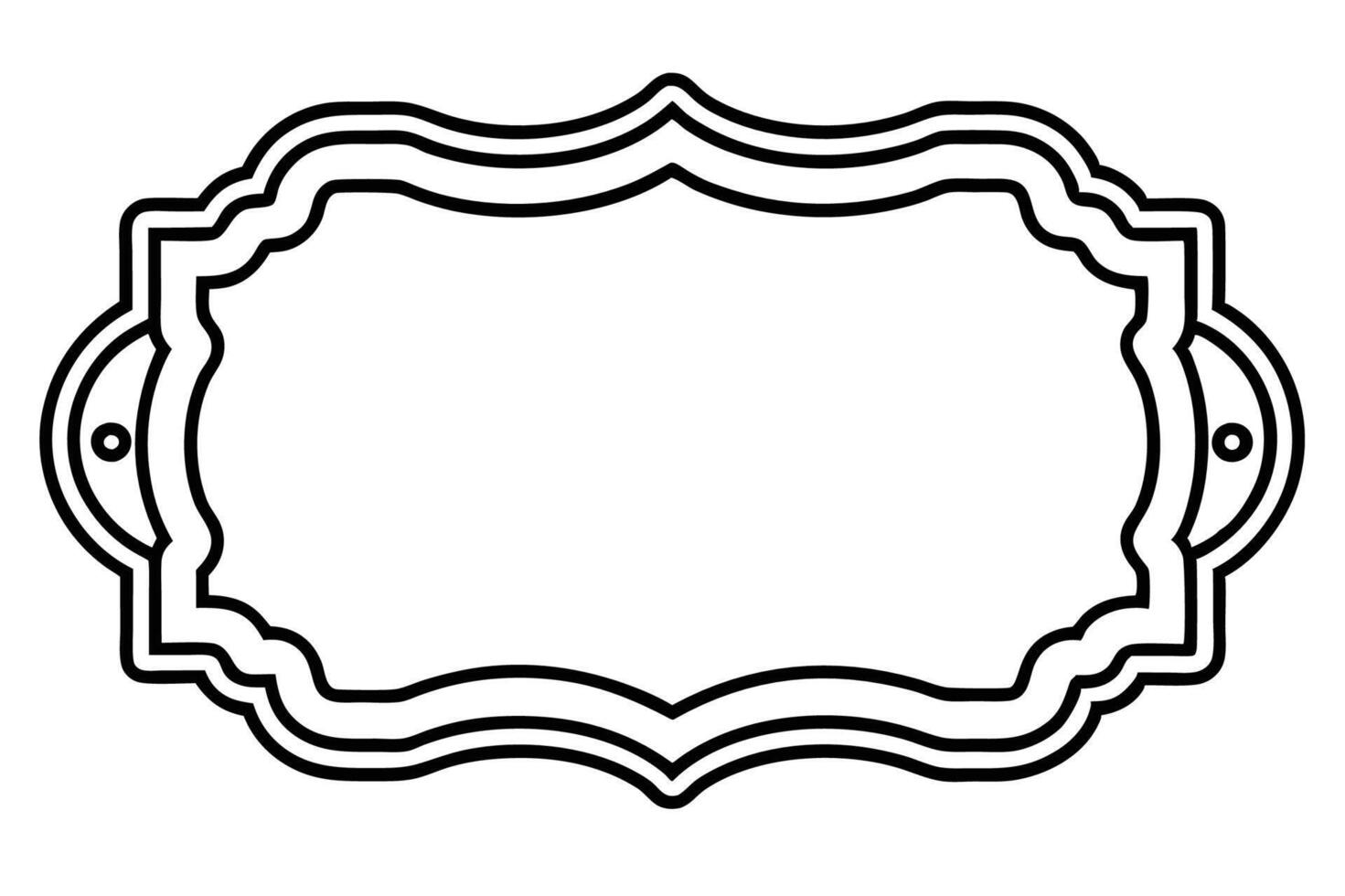 black and white of frame vector
