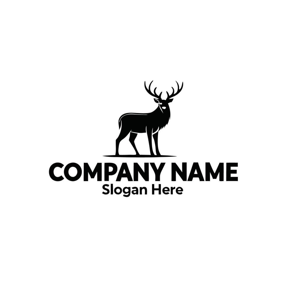 deer logo template vector