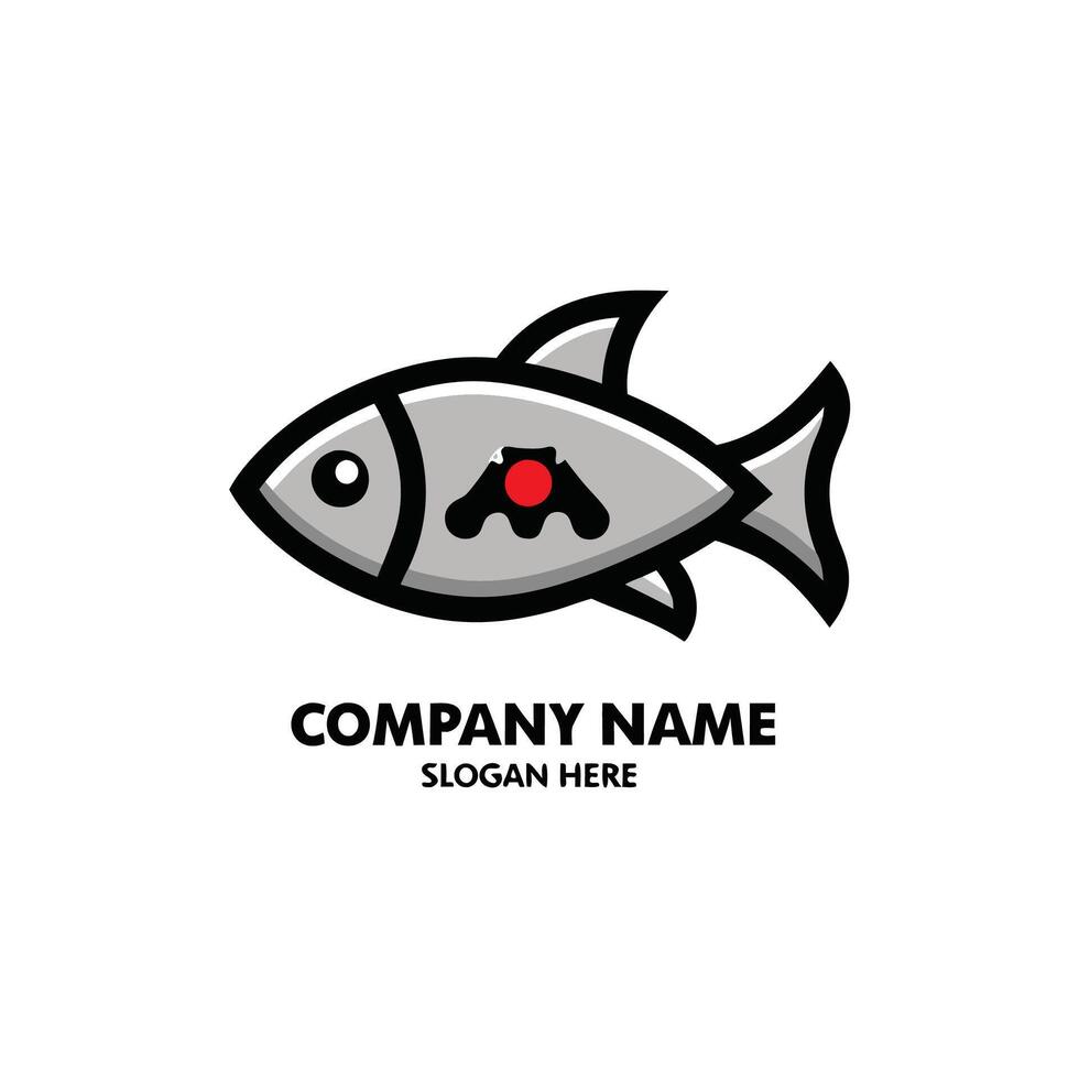 a fish with a controller on its head vector