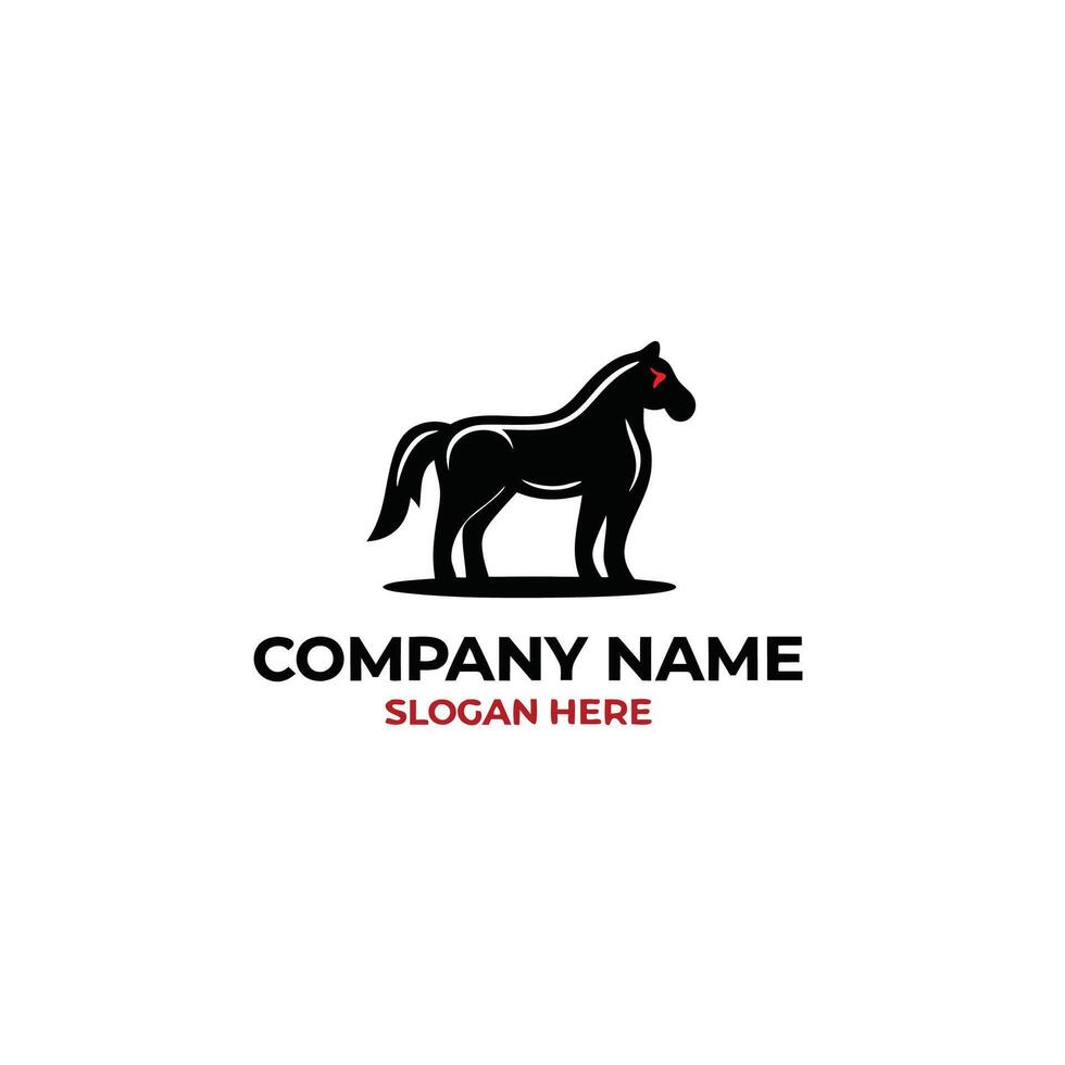 horse logo template design art vector
