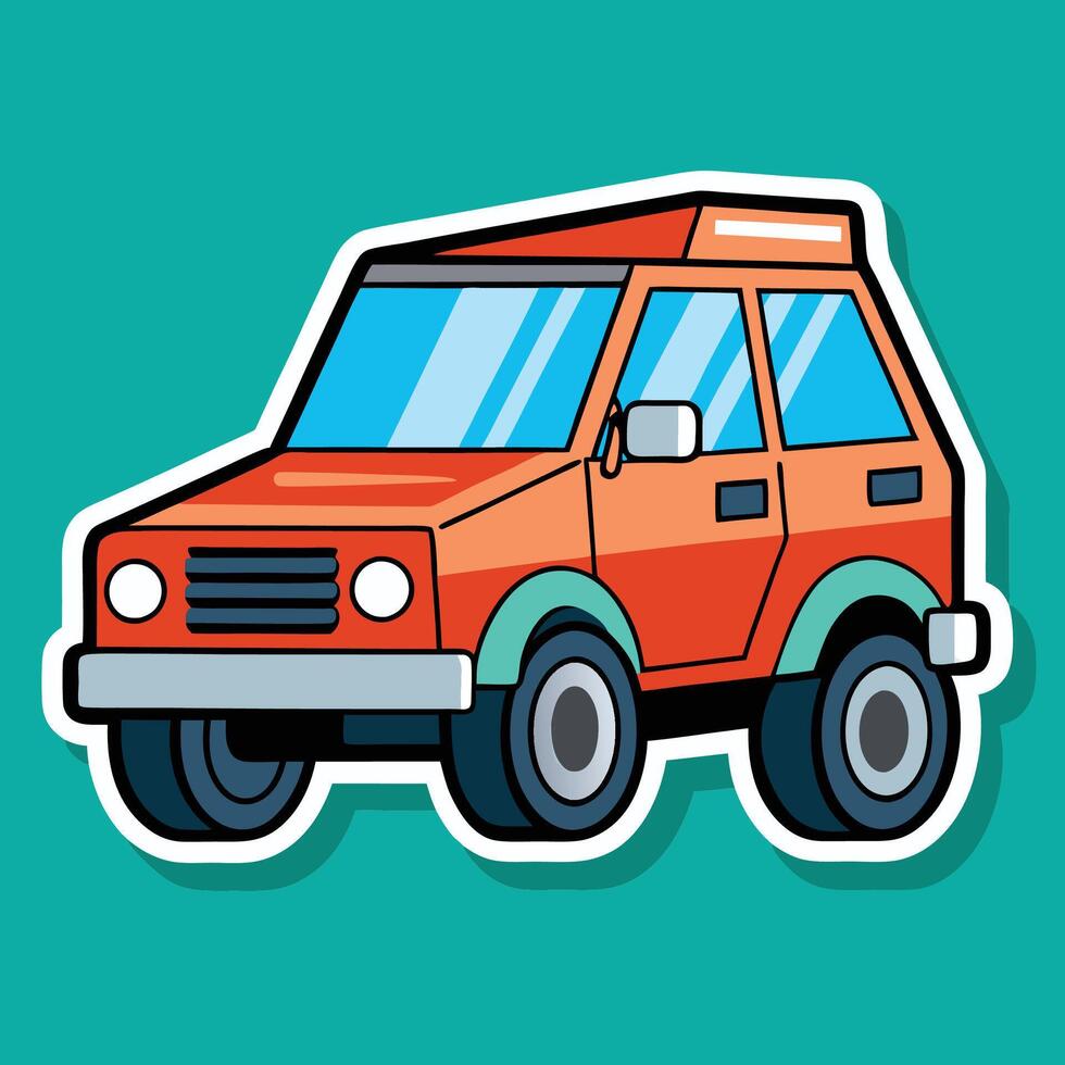 car sticker, illustration vector
