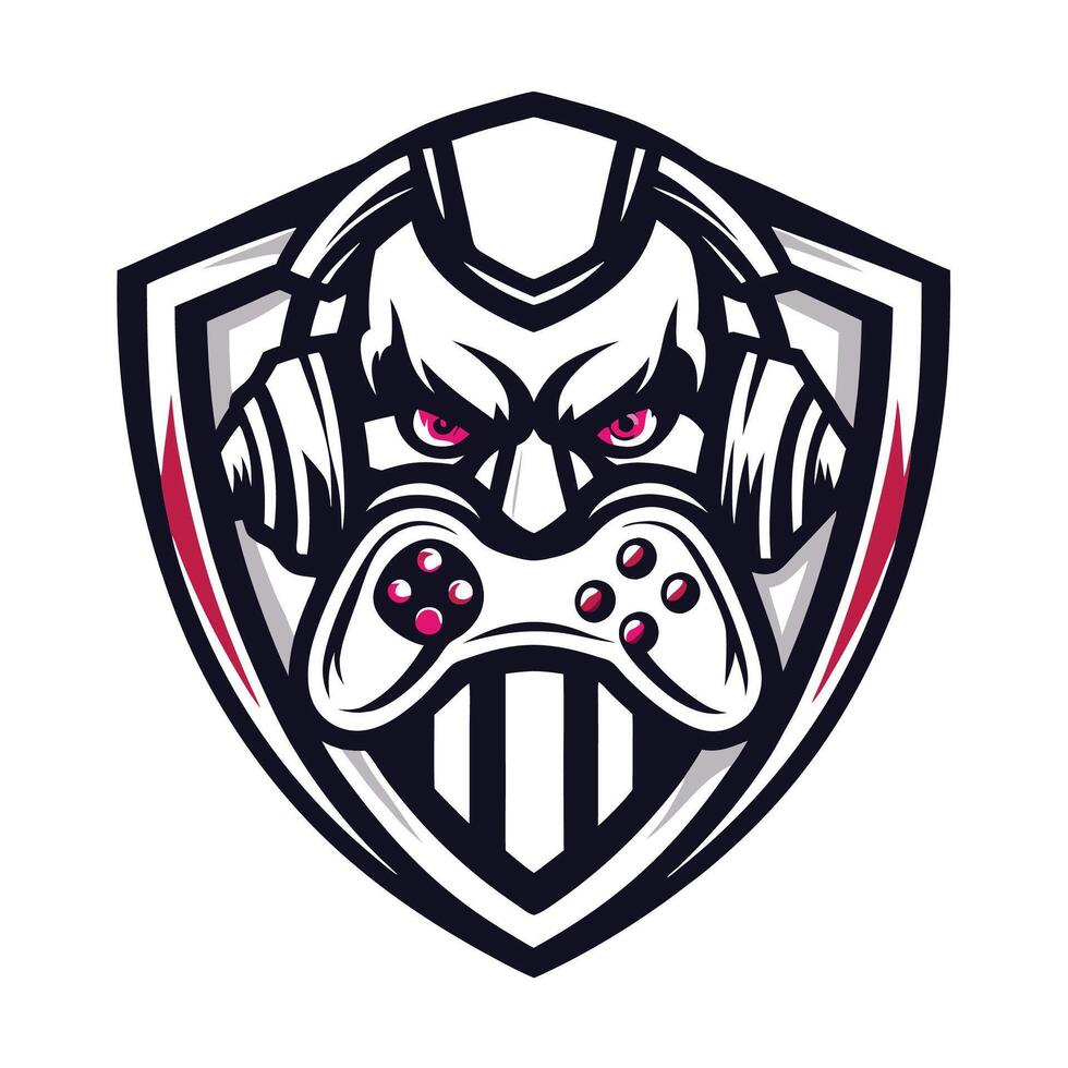game mascot with headphones on his head vector