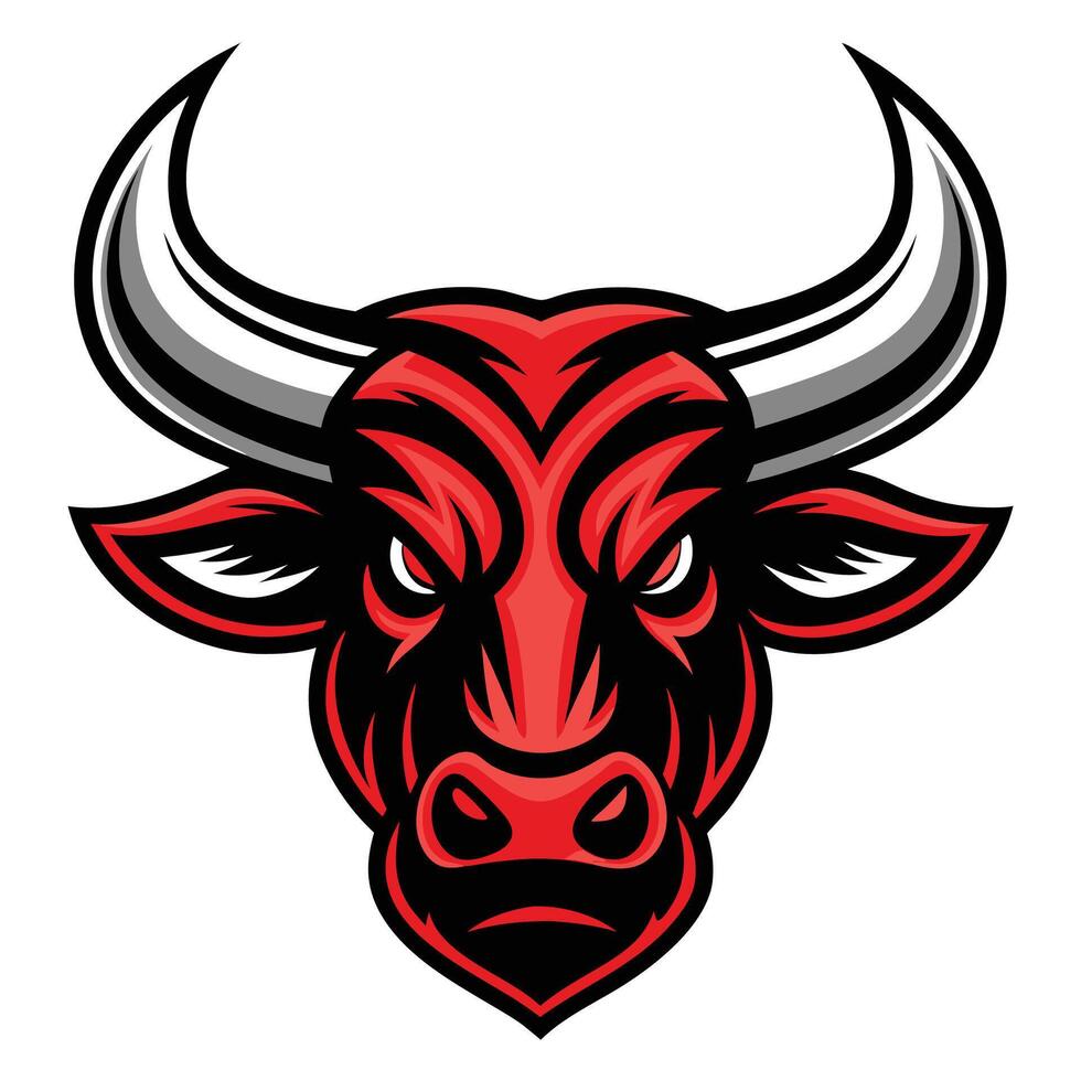 bull head art vector