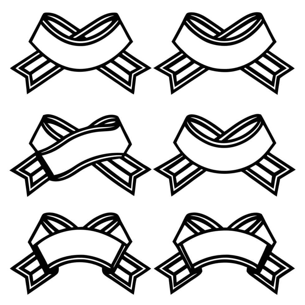 ribbons set illustration vector