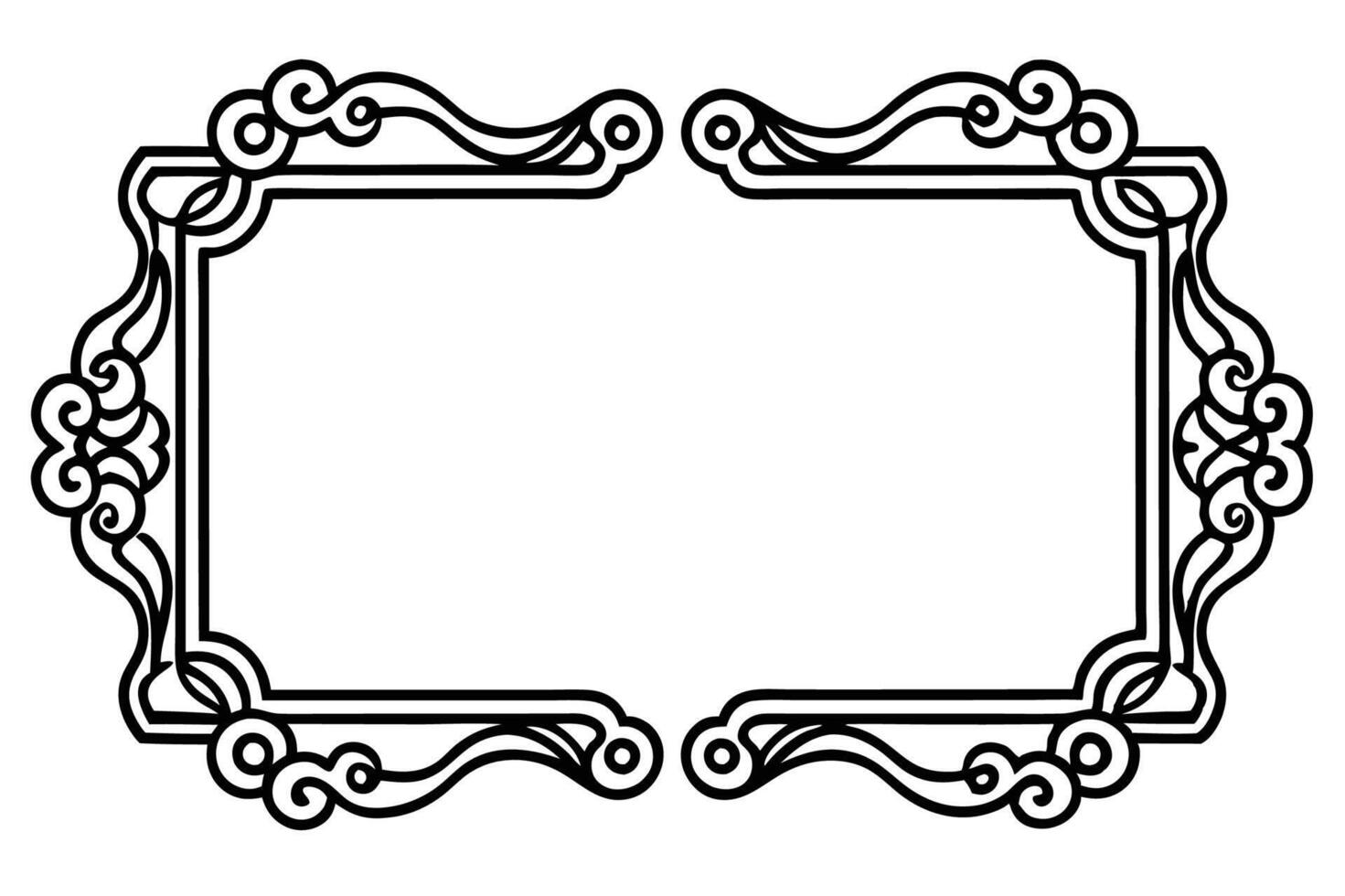 black and white drawing of a frame vector