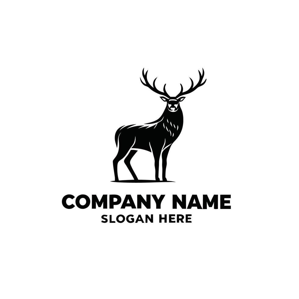 deer logo template designs vector