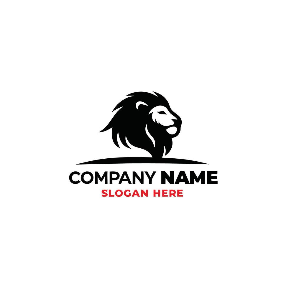 lion logo template design art vector
