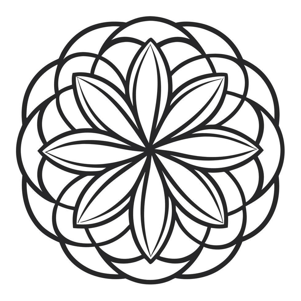 a black and white drawing of a flower vector