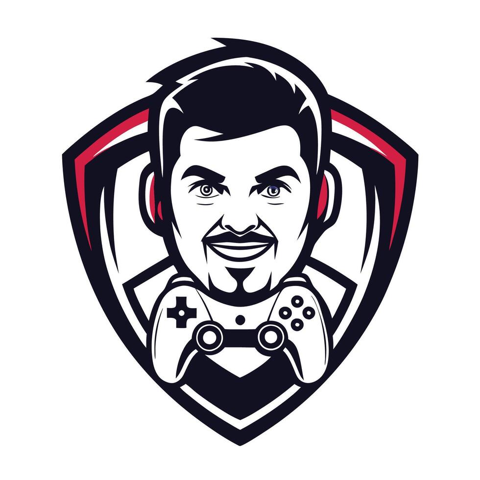 man with a controller in his hand vector