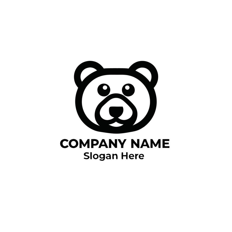 bear logo template design art vector