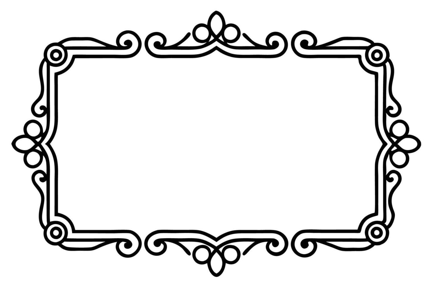 black and white of a frame vector