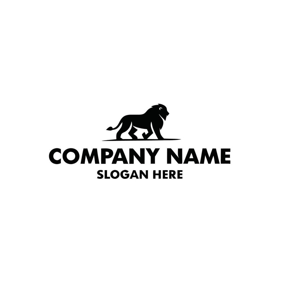 a lion logo design art vector
