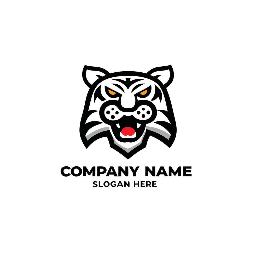a tiger logo design art vector
