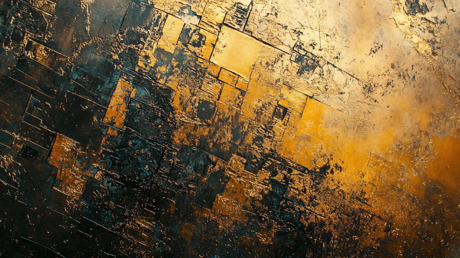Vibrant Gold Foil Over Black Background photo