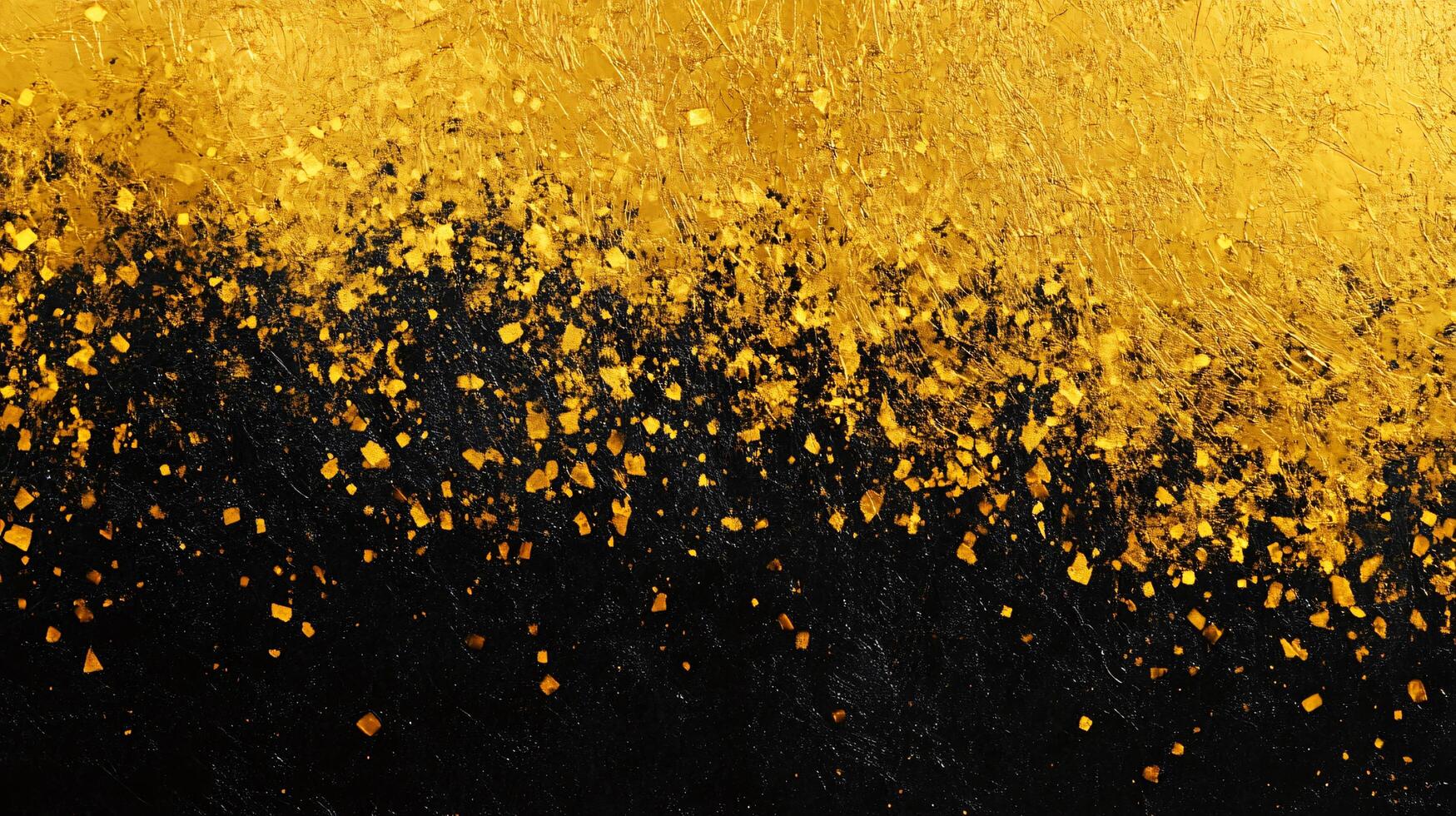 Dynamic Black and Gold Splatter Pattern photo