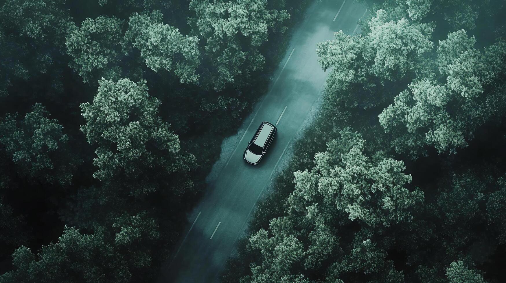 Aerial View of a Serene Path photo