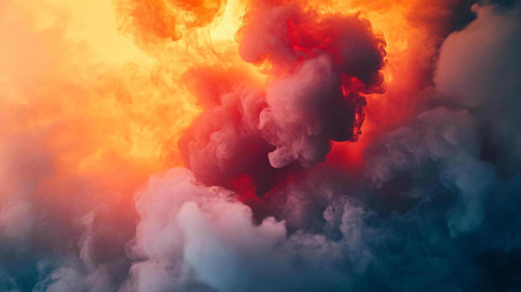 Fiery Explosion Smoke photo
