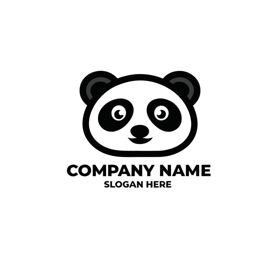 panda bear logo template, vector